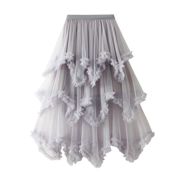 Shop Irregular Mesh Gauze Maxi Skirt , skirt , Killer Lookz , bottoms, fairy, skirts , Killer Lookz , killerlookz.com