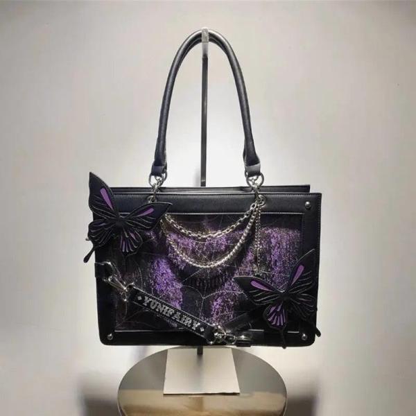 Shop Dark Butterfly Lolita Gothic Handbag , bag , Killer Lookz , bags, extra, handbag , Killer Lookz , killerlookz.com