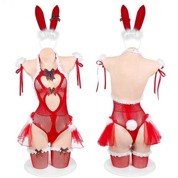 Shop Christmas Bunny Girl Red Uniform, lingerie, Killer Lookz, christmas, holiday, lingerie, new, red, sake, sets, Killer Lookz, killerlookz.com