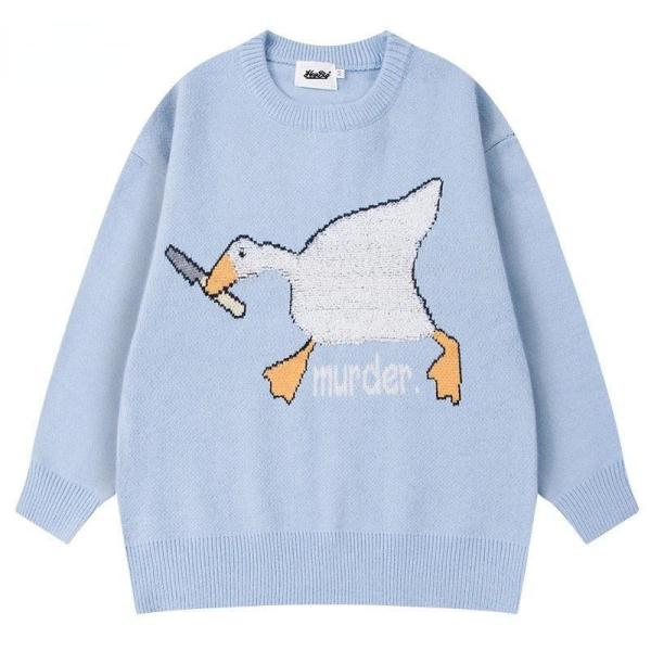Shop Oversized Untitled Goose Knitted Murder Sweaters, top, Killer Lookz, everyday, gaming, kawaii, new, top, Winter, Killer Lookz, killerlookz.com