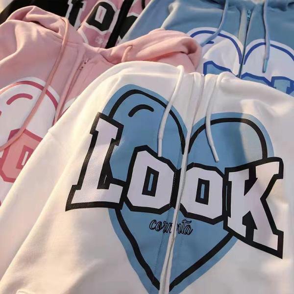 Shop Pink Letter Graphic Kawaii Harajuku Hoodie, hoodie, Killer Lookz, hoodie, kawaii, plus, Winter, Killer Lookz, killerlookz.com