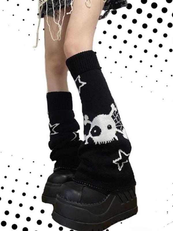 Shop Skull Cute Black and White Leg Warmer , leg warmer , Killer Lookz , extra, kawaii, legwarmers, new, socks , Killer Lookz , killerlookz.com