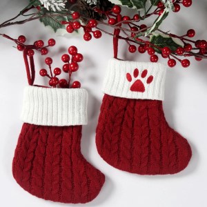 Christmas paw stockings