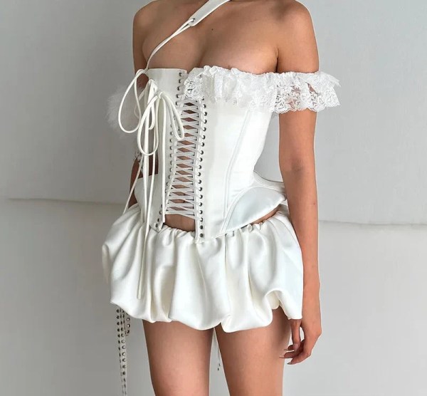 adorable corset top cottage core set