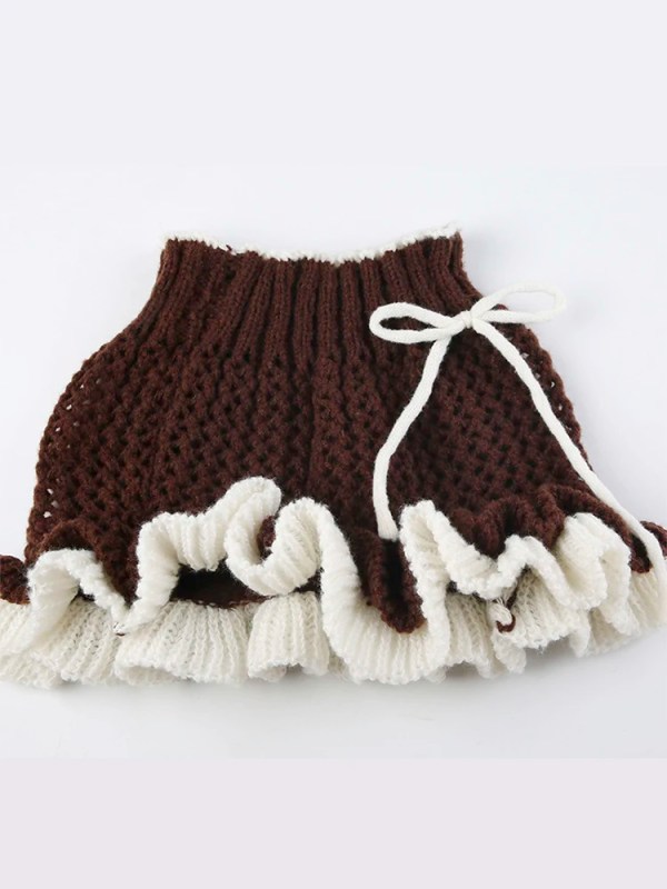 Fairy Grunge Crochet Mini Skirt